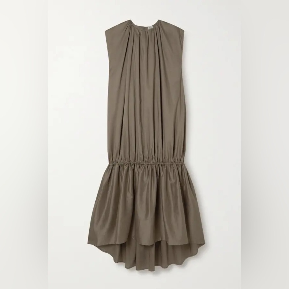 TOTEME Oive Pleated High-Low Sundress